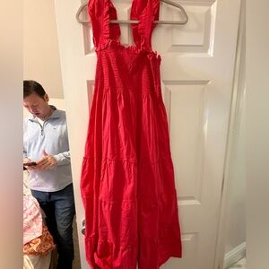 Hill House Nap Dress in Vibrant Red